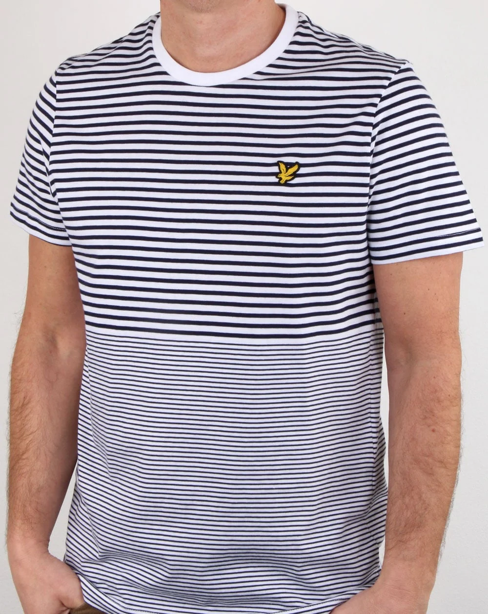 Lyle And Scott Stripe T Shirt Navy