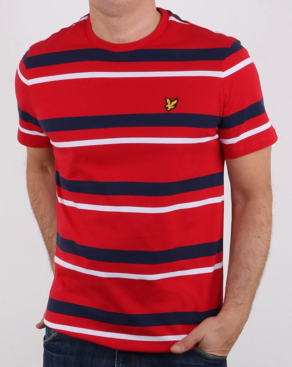Lyle And Scott Stripe T-shirt Red/Navy/white