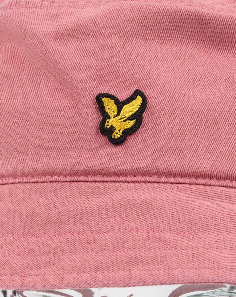 Lyle And Scott Washed Twill Bucket Hat Pink Shadow - Image 2