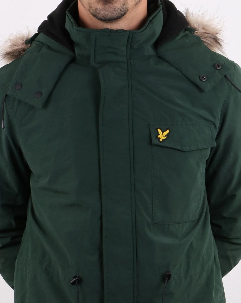 Lyle And Scott Winterweight Microfleece Lined Parka Jade - Image 5