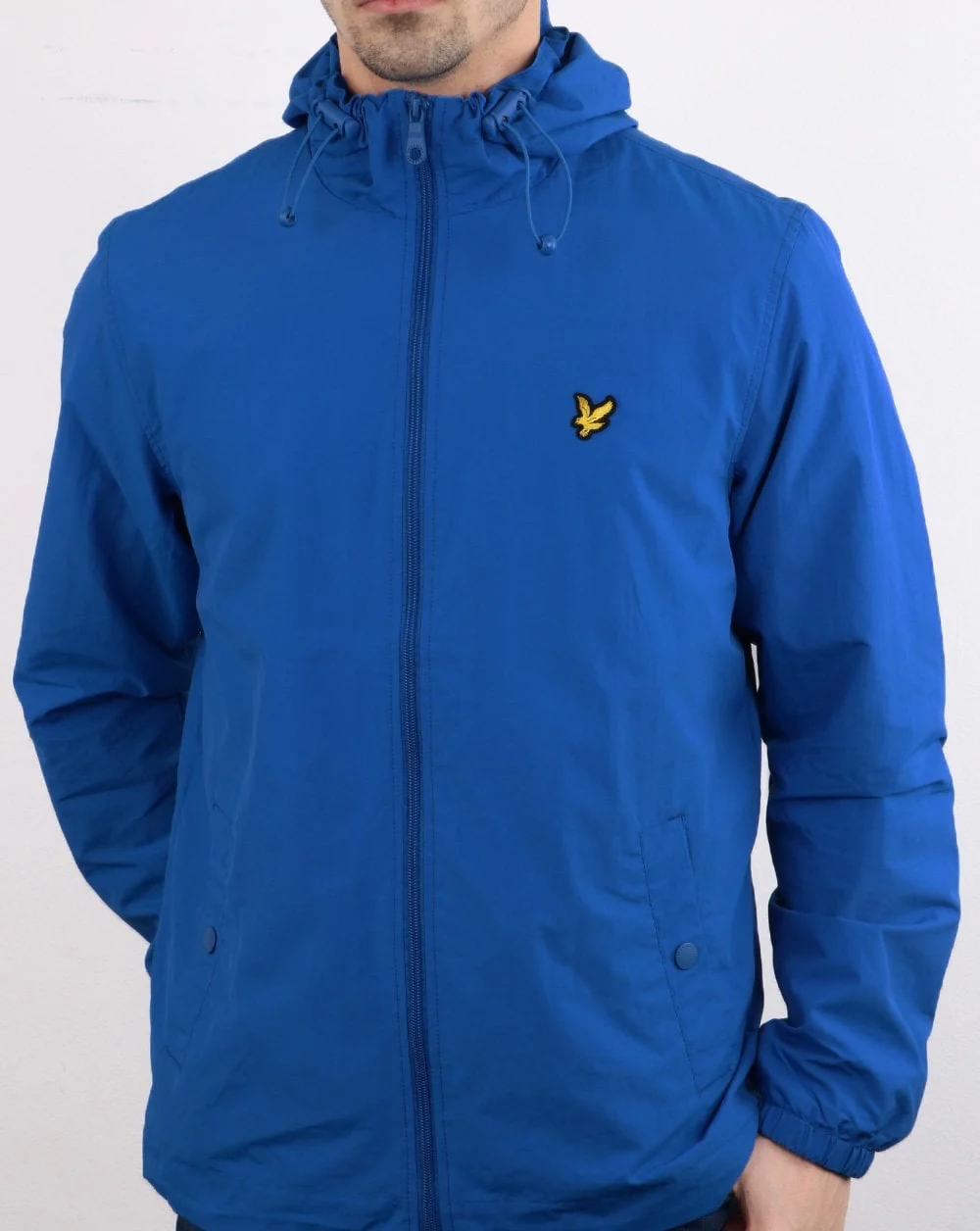 Lyle And Scott Zip Through Hooded Jacket Cobalt Blue