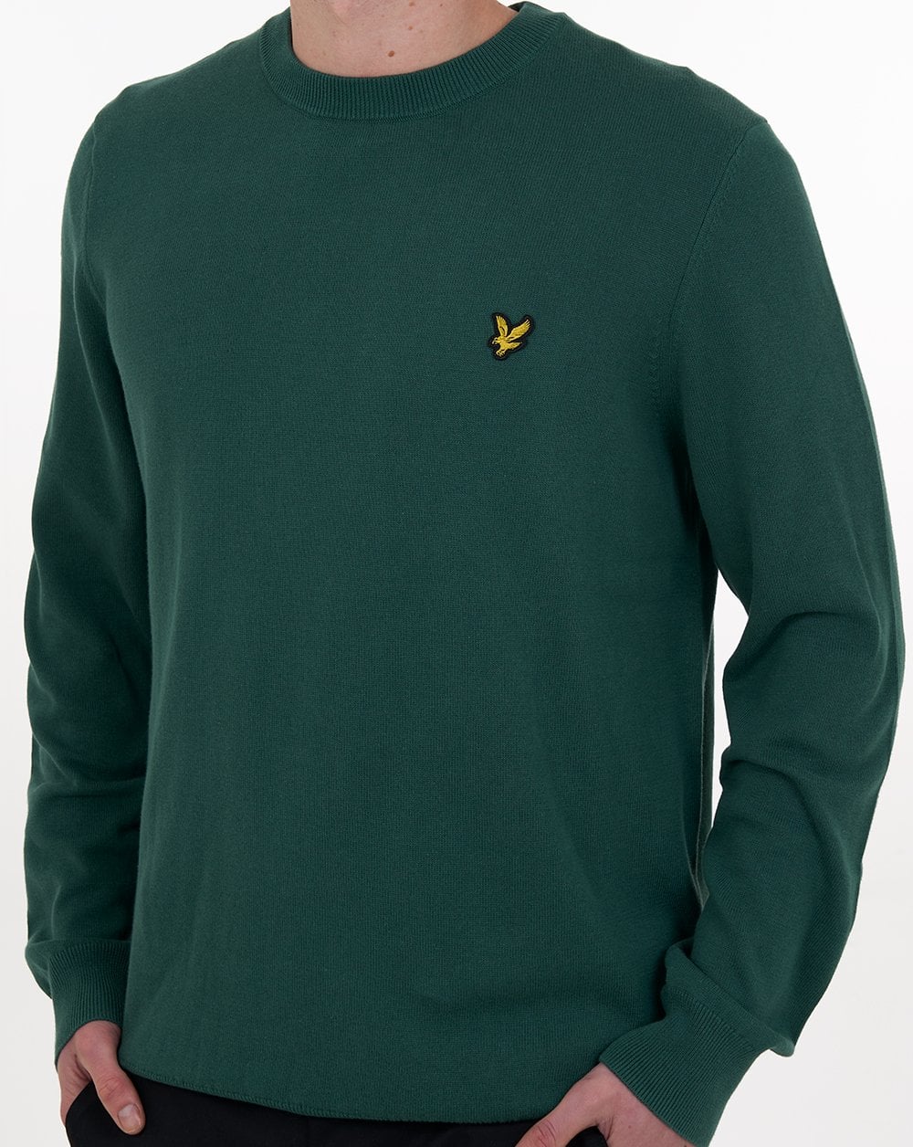 Lyle & Scott Cotton Crew Neck Jumper Everglade - Image 2