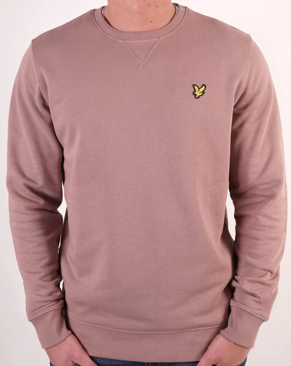 Lyle & Scott Crew Neck Sweatshirt Dusky Pink - Image 3