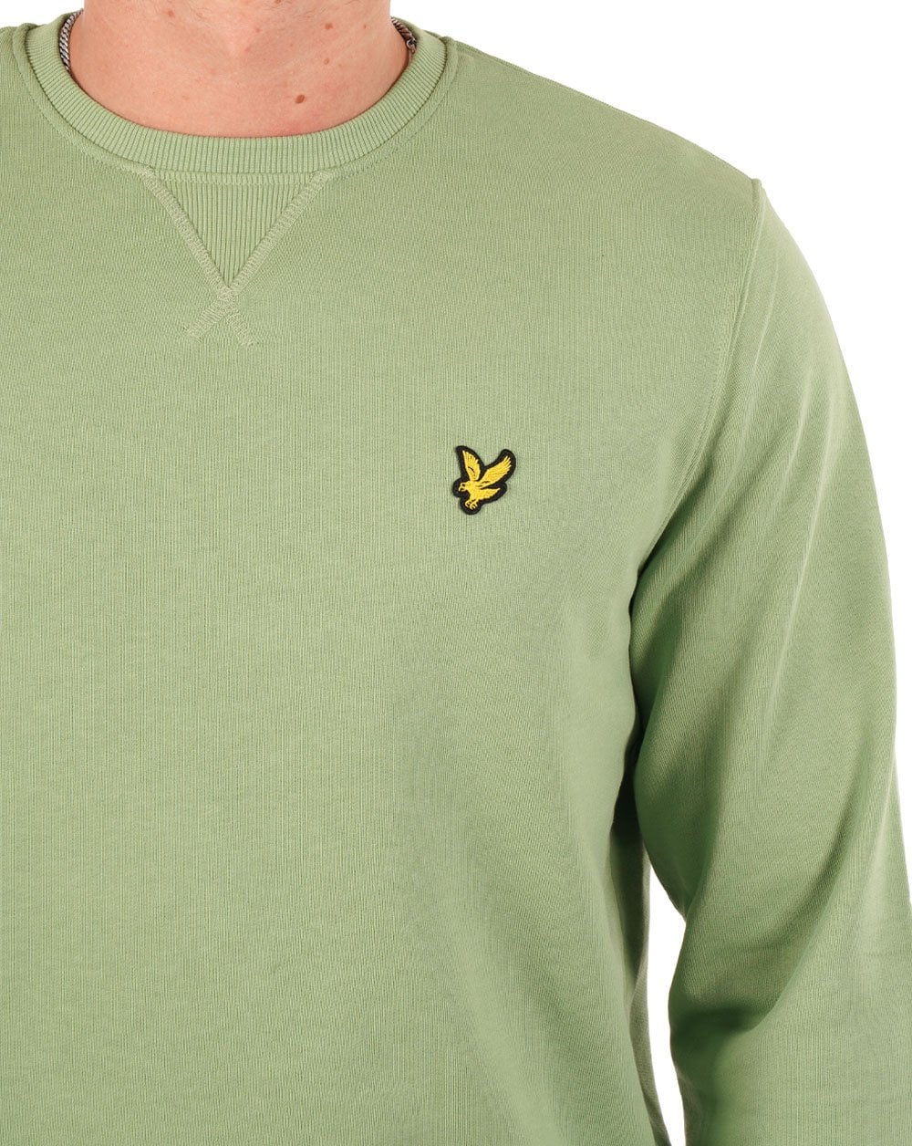 Lyle & Scott Crew Neck Sweatshirt Green - Image 2