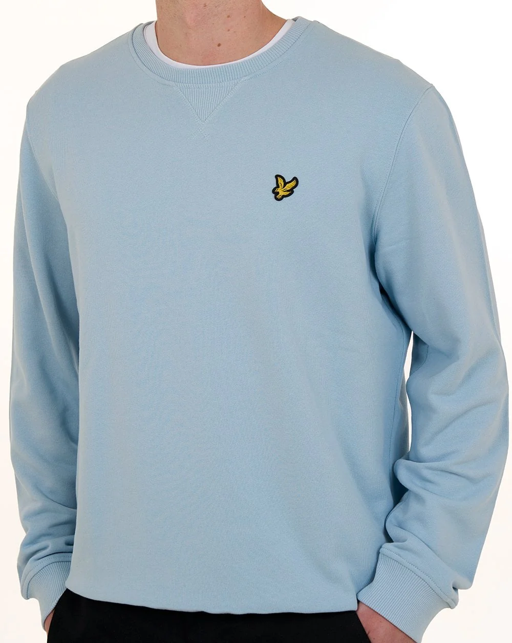 Lyle & Scott Crew Neck Sweatshirt Opal Blue - Image 2