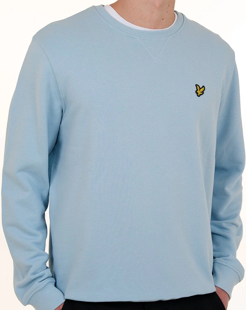 Lyle & Scott Crew Neck Sweatshirt Opal Blue - Image 3
