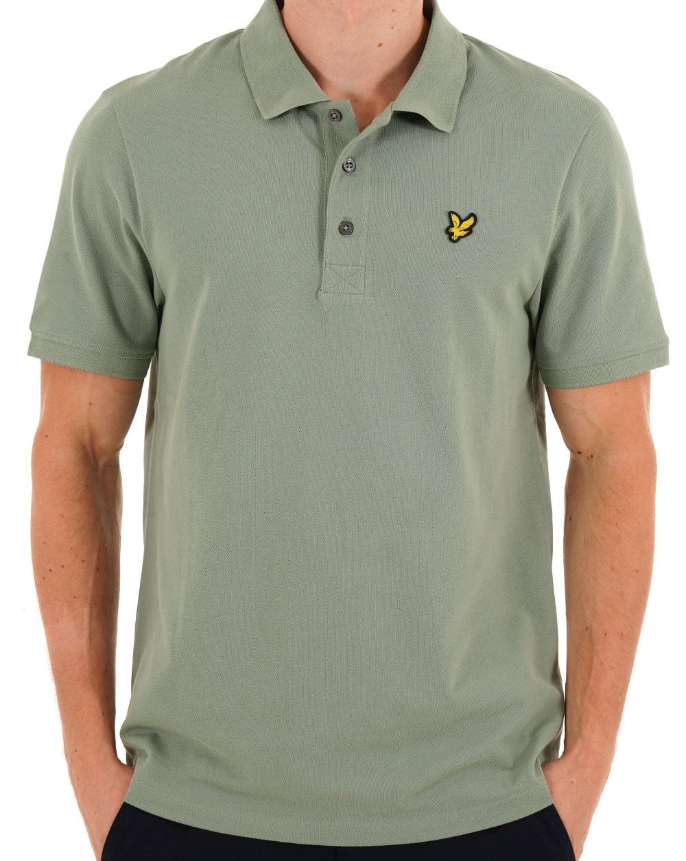 Lyle & Scott Plain Polo Shirt Cold Mint - Image 3