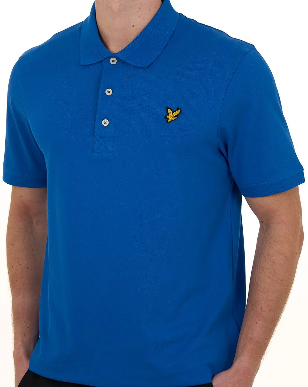 Lyle & Scott Plain Polo Shirt Lucid Blue - Image 2