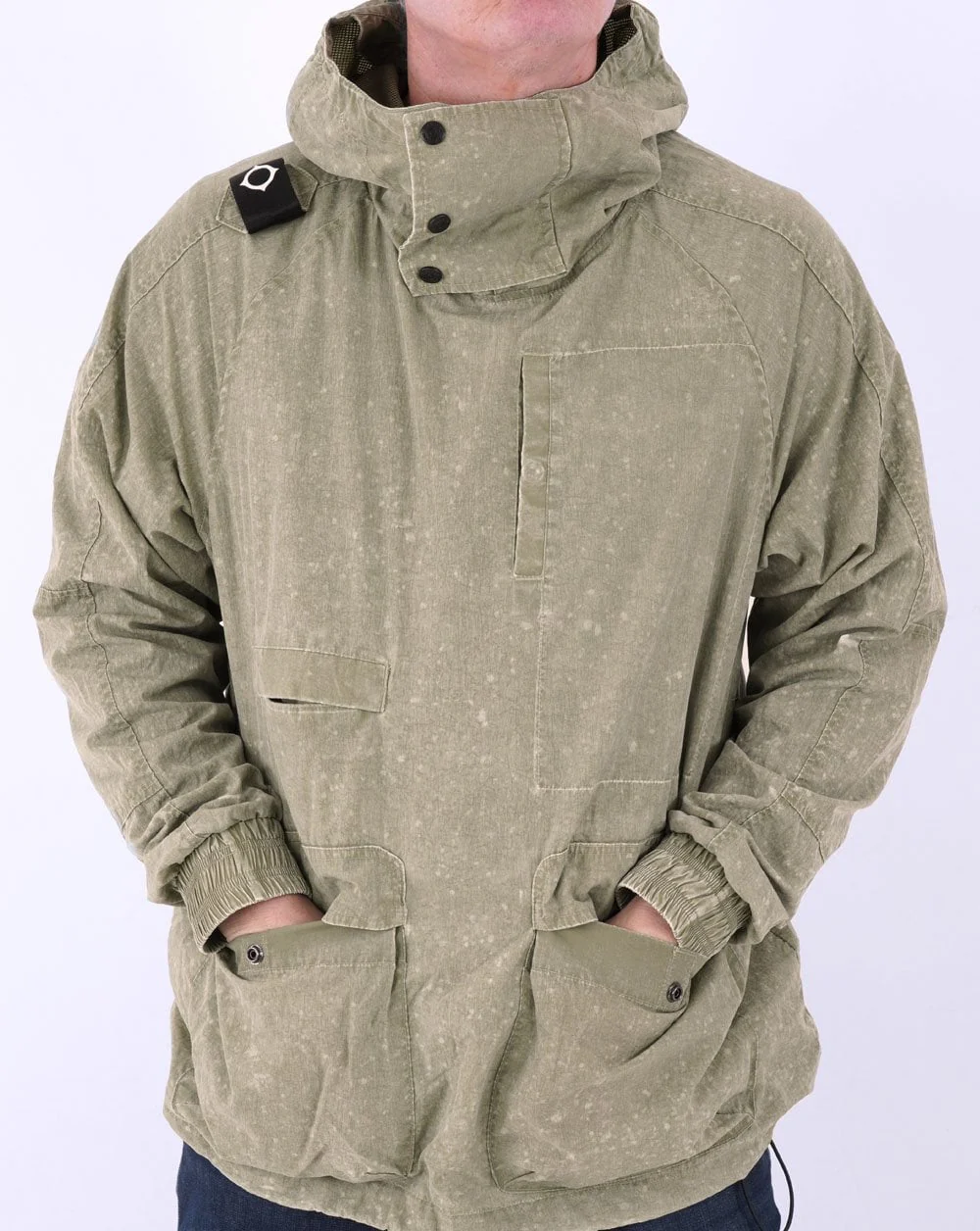 MA.STRUM Acid Wash Smock Green - Image 4