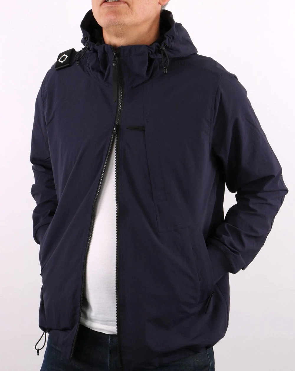MA. STRUM Hooded Jacket Dark Navy - Image 3