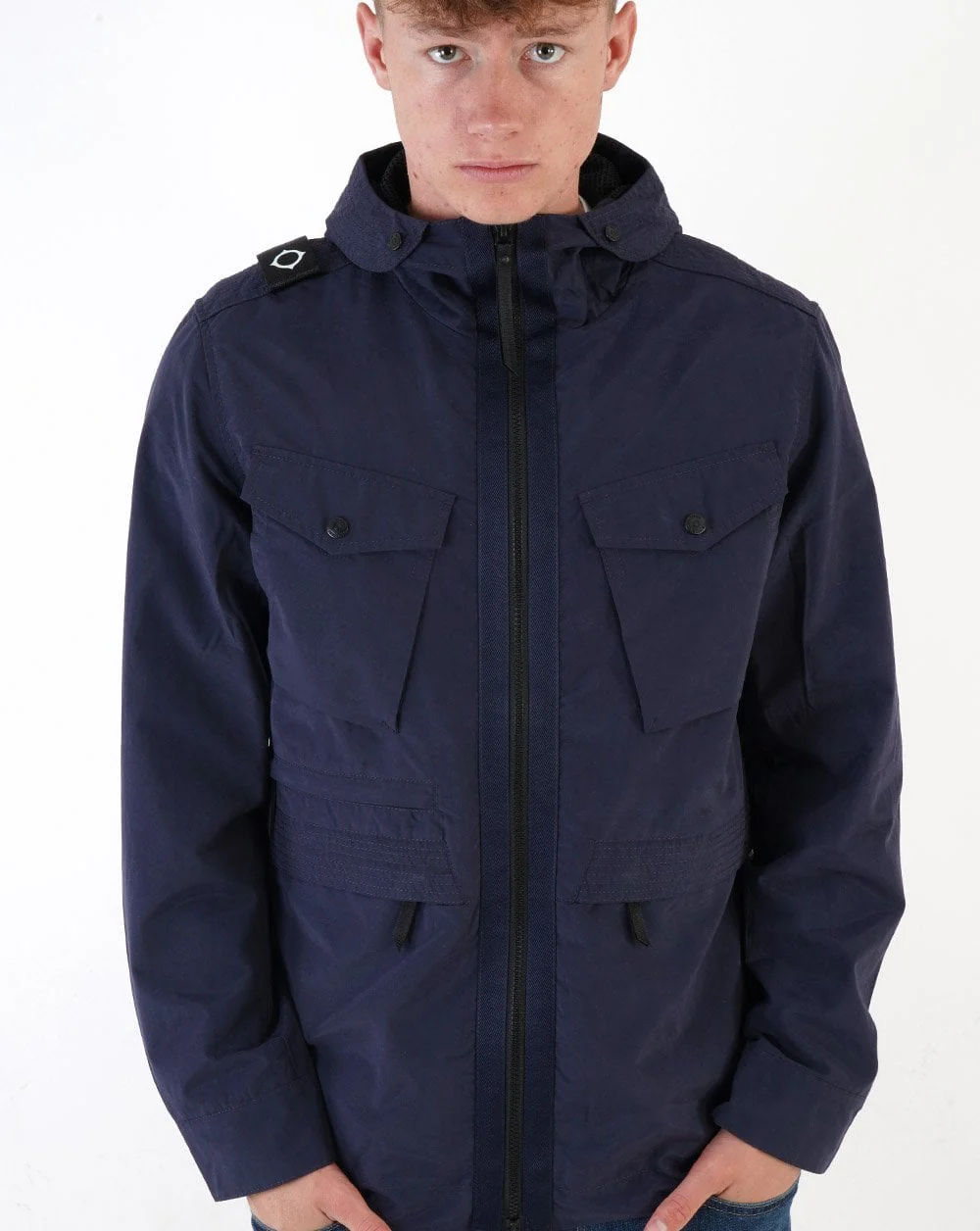 Ma.strum Hooded Jacket Navy - Image 3