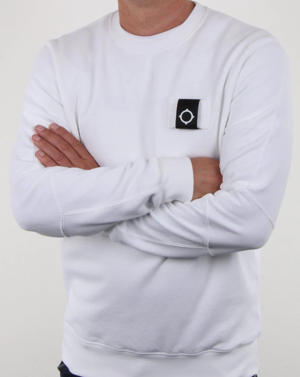 Ma.strum Training Crew Sweat Optic White - Image 3