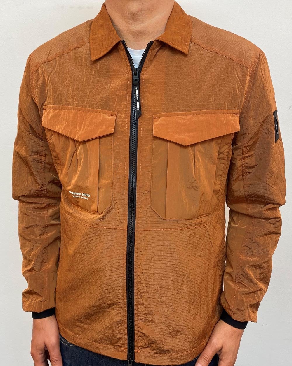 Marshall Artist Acier Overshirt Burnt Orange - Image 2
