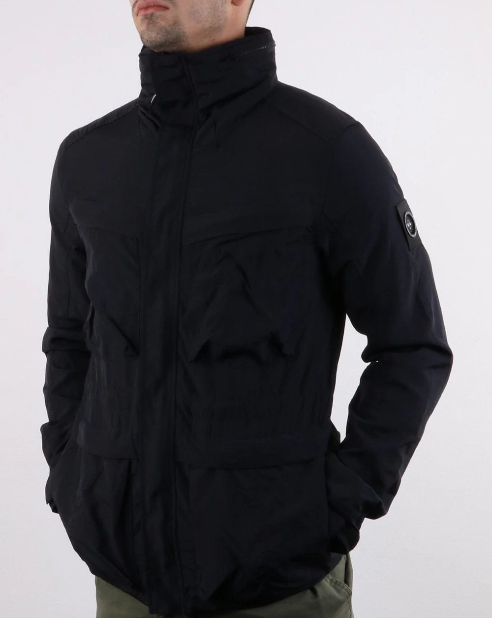 Marshall Artist Garment Dyed Field Jacket Navy - Image 3