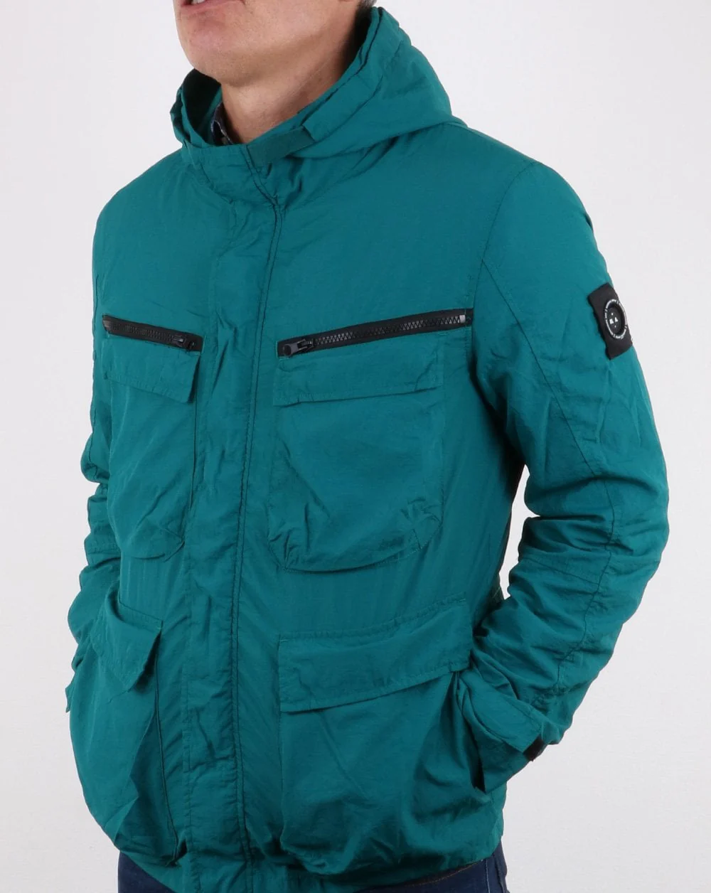 Marshall Artist Garment Dyed Jacket Deep Teal - Image 2