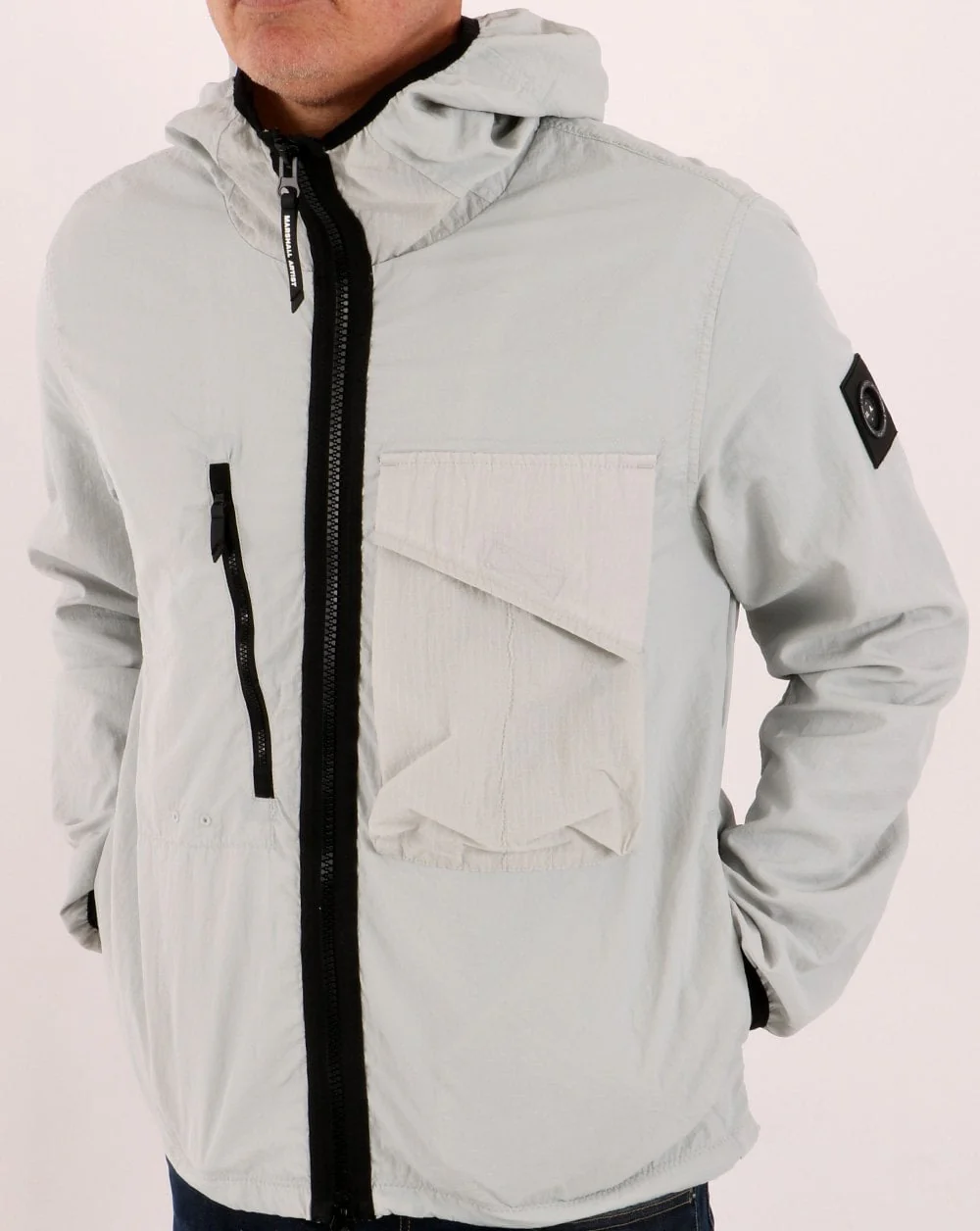 Marshall Artist GD Hooded Overshirt Antarctica Grey - Image 4