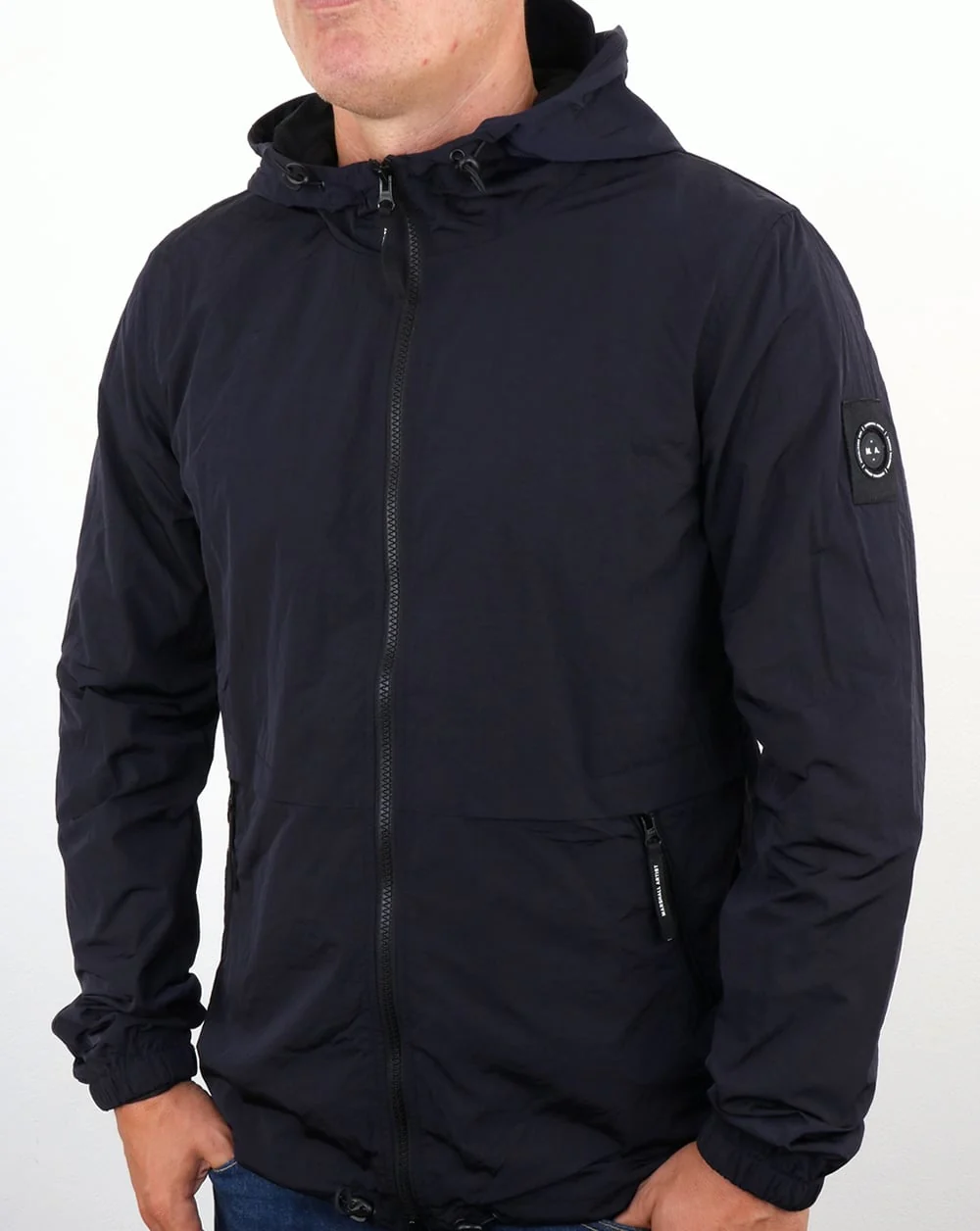 Marshall Artist Liquid Nylon Windrunner Navy - Image 4