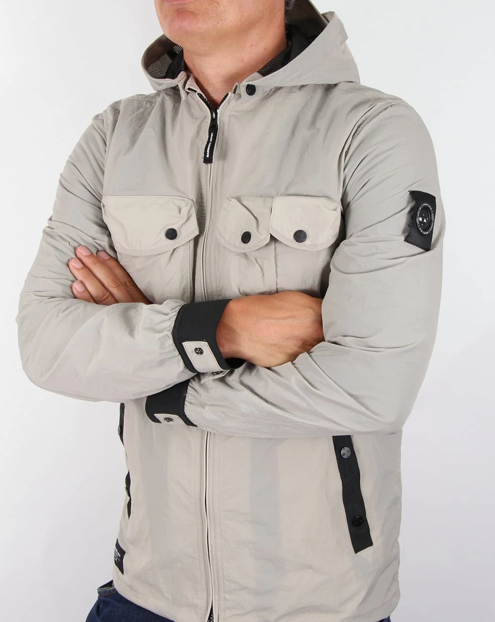 Marshall Artist Multi Pocket Overshirt Jacket Light Sand - Image 4