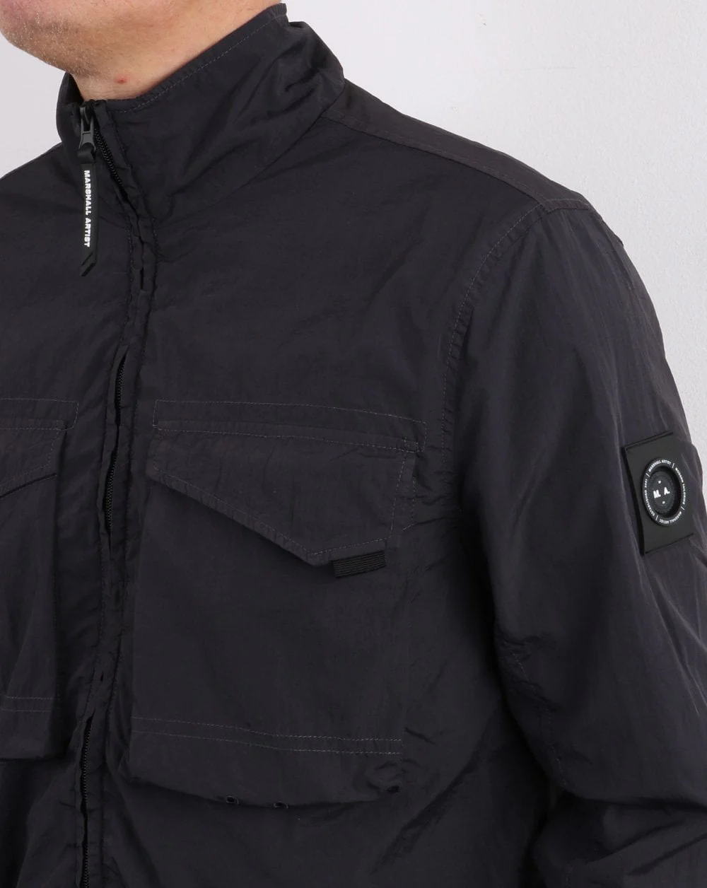 Marshall Artist Overshirt Jacket in Graphite - Image 3