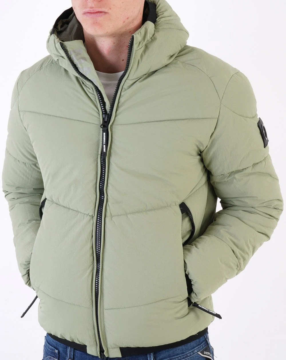 Marshall Artist Transalpino Bubble Jacket Green - Image 3