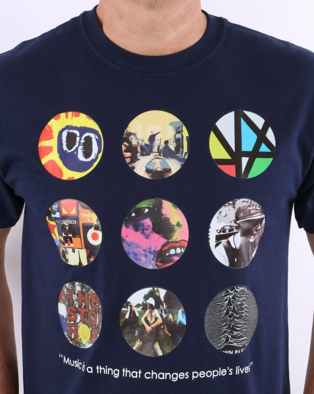 Music Life T-Shirt Navy - Image 2
