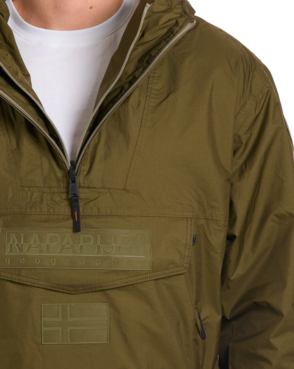 Napapijri Rainforest Next Windbreaker Dark Olive - Image 6