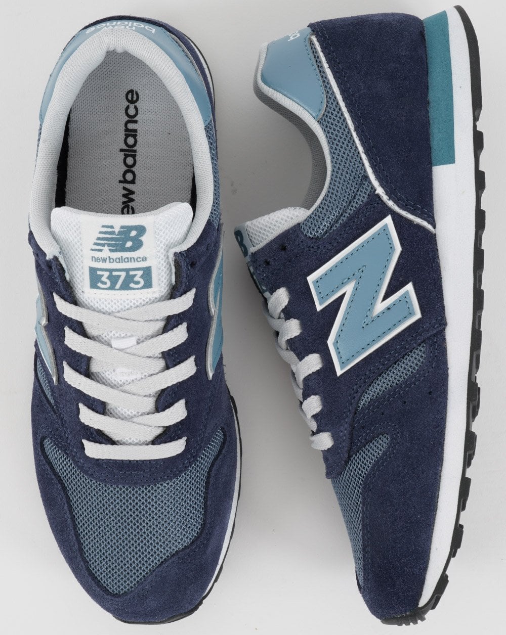 New Balance 373 Trainer Navy/Sky Blue - Image 2