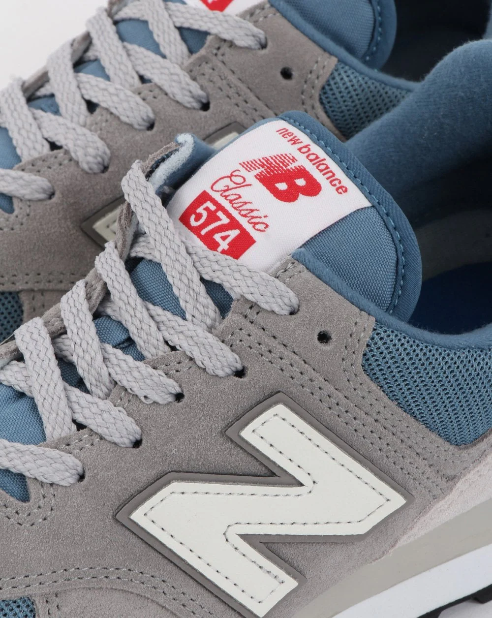 New Balance 574 Trainer Grey/Blue - Image 4