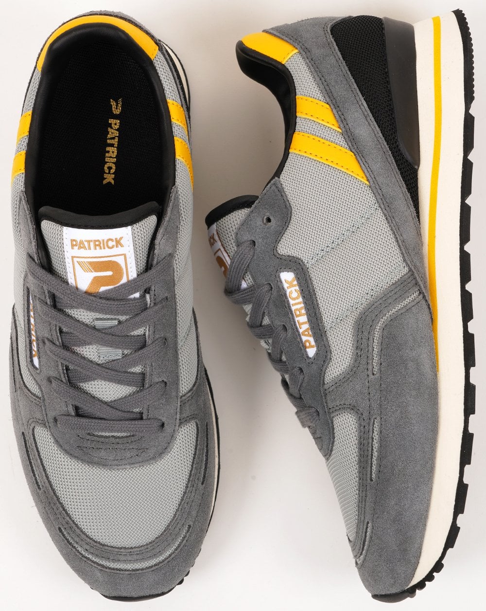 Patrick Brondby Trainers Grey Yellow - Image 2