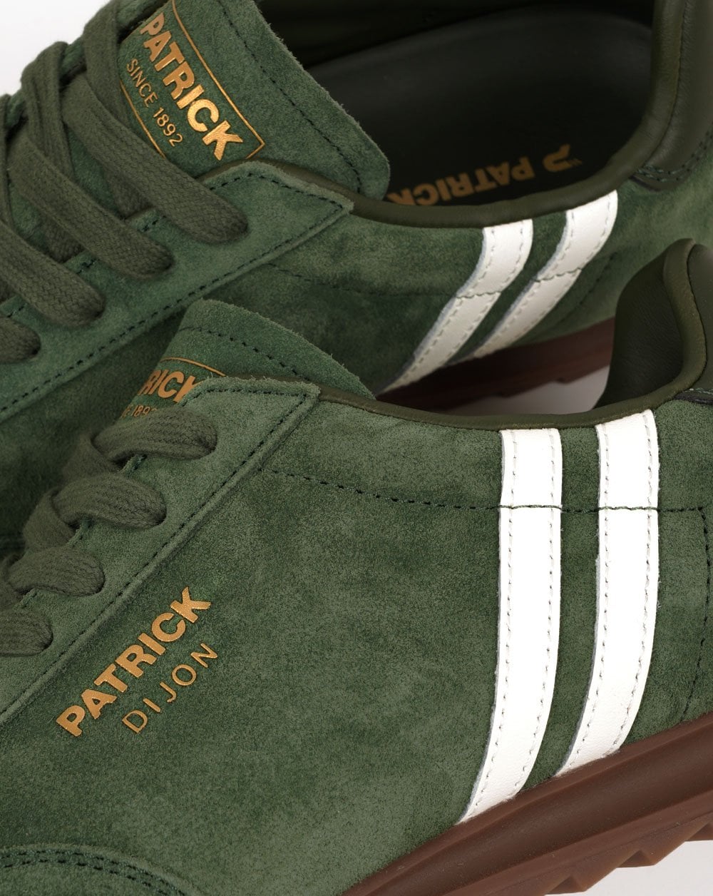 Patrick Dijon Trainers Dark Green / Off White - Image 4
