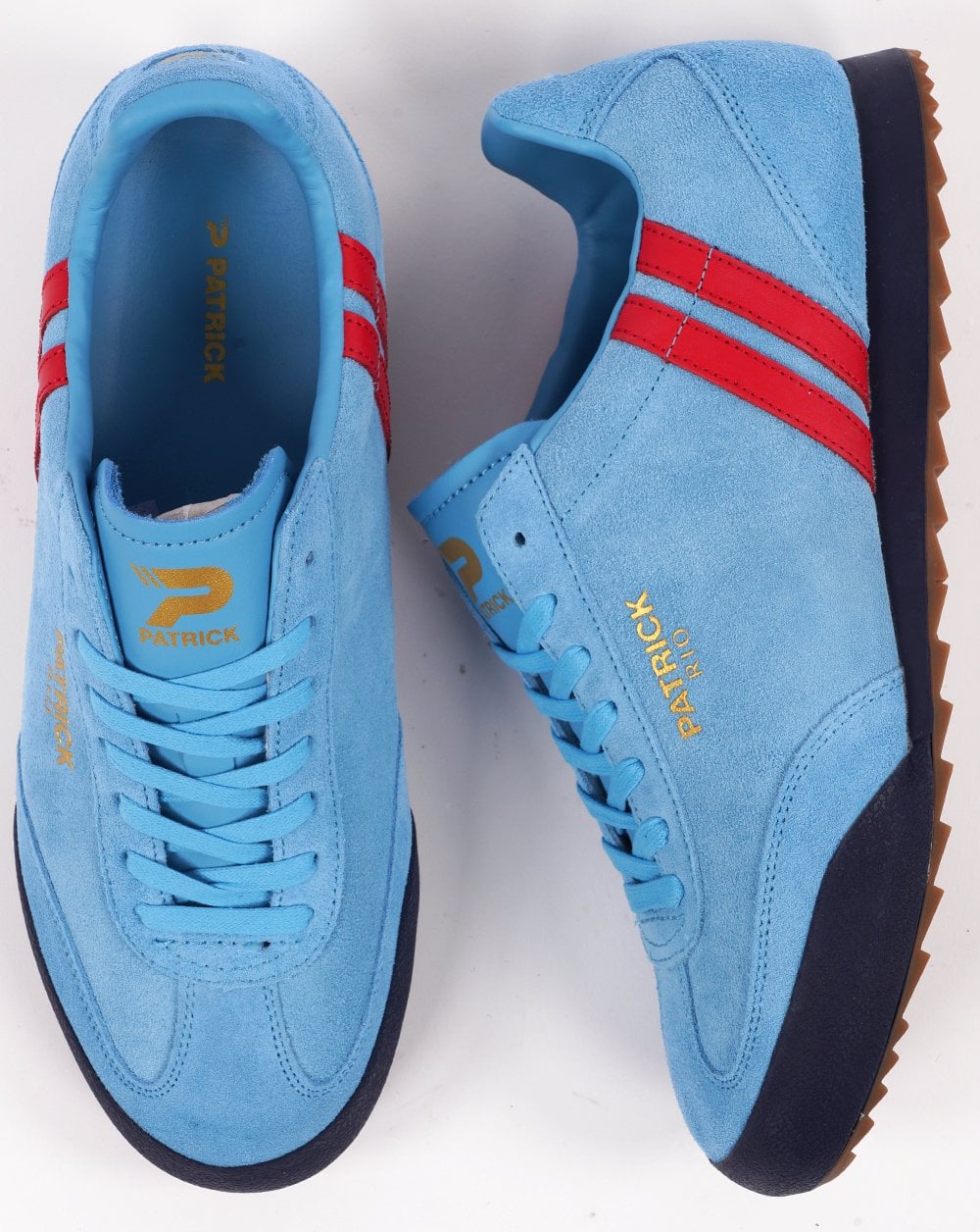 Patrick Rio Trainers Mineral Blue/Red - Image 5