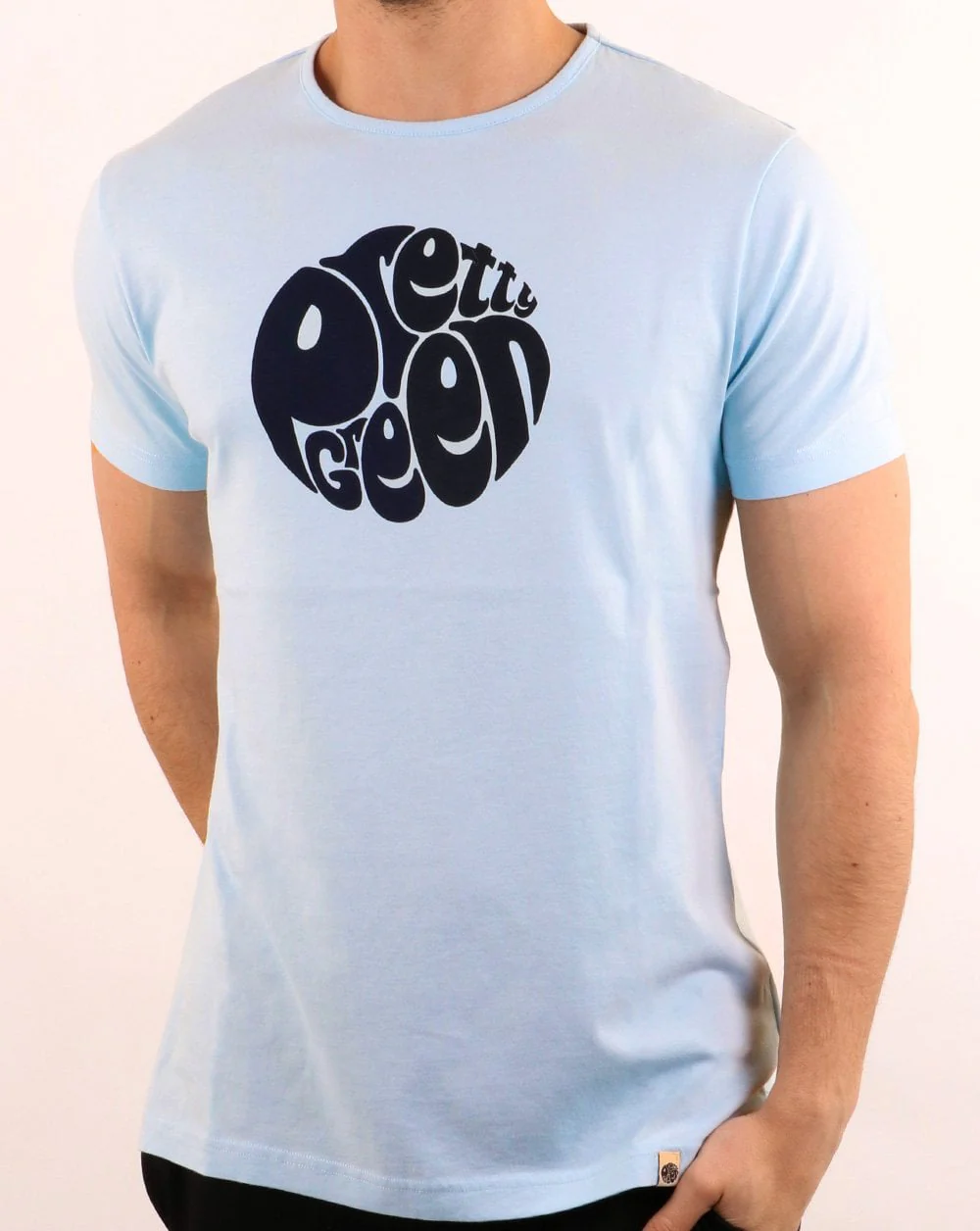 Pretty Green 80s Casuals Tee Sky Blue - Image 3