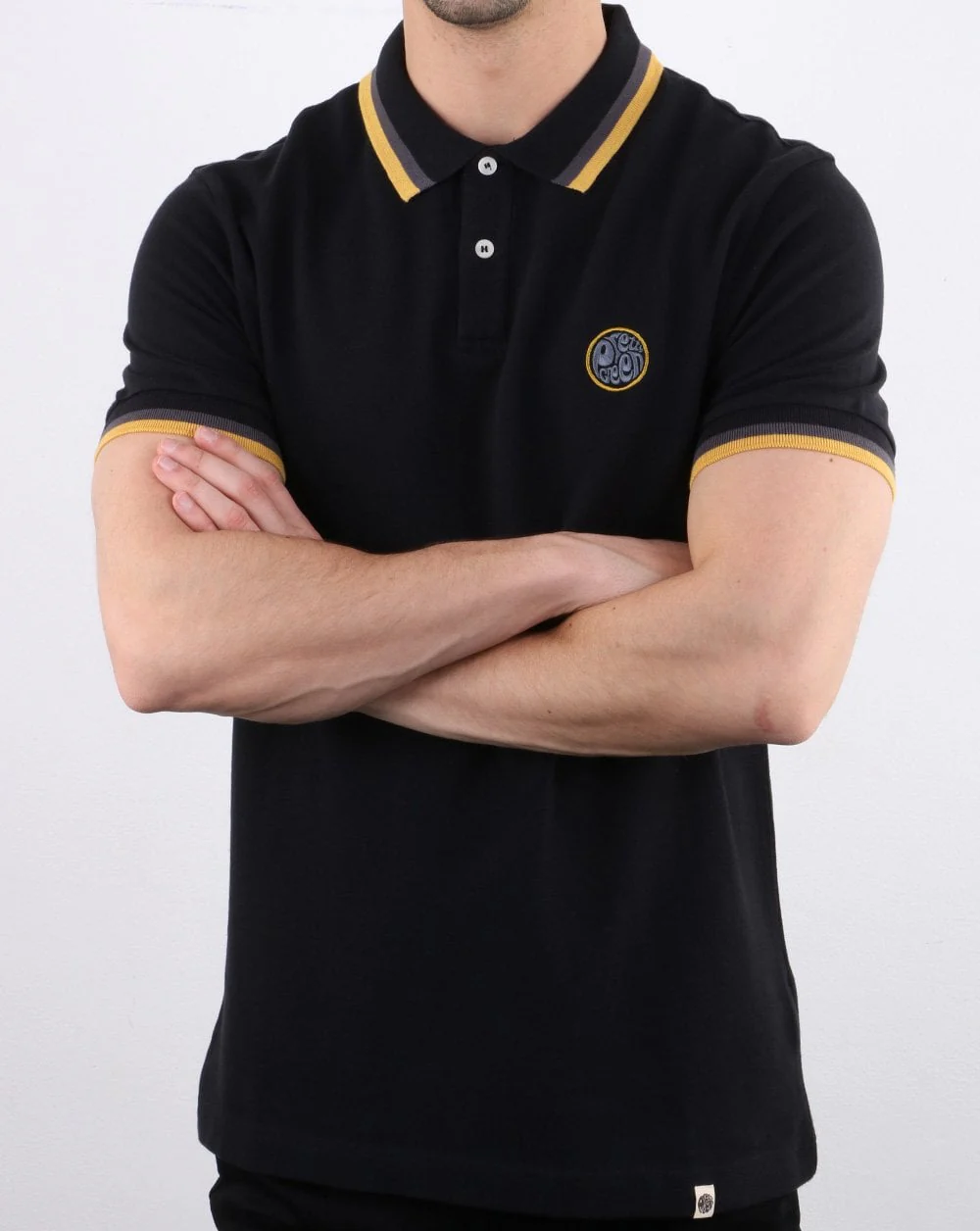 Pretty Green Curving Polo Black - Image 2