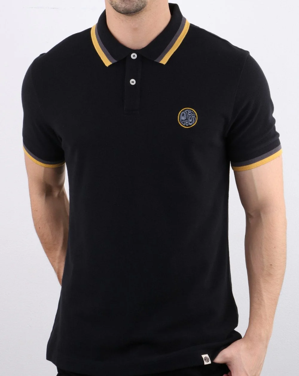 Pretty Green Curving Polo Black - Image 3