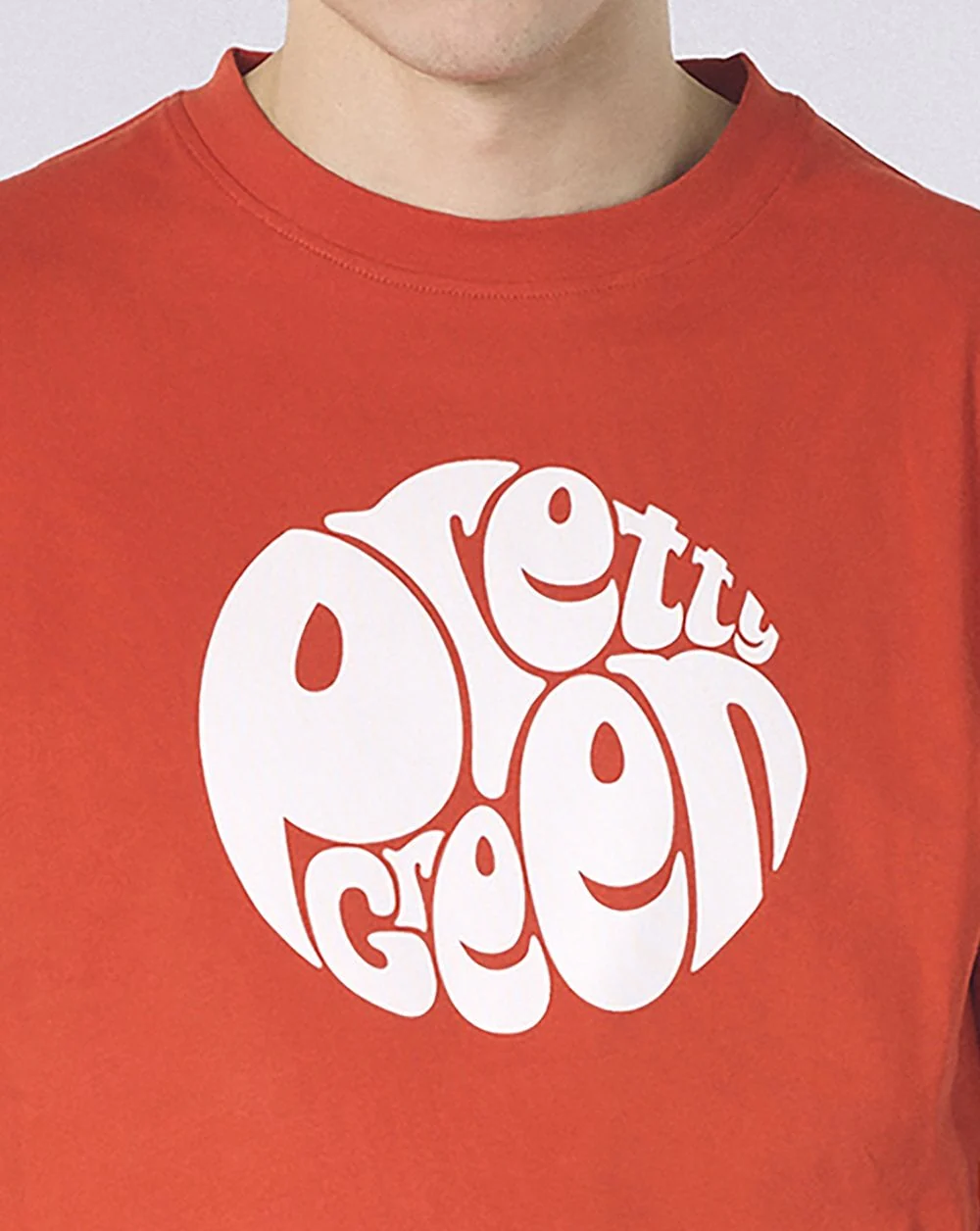 Pretty Green Gillespie Logo T Shirt Bright Red - Image 2