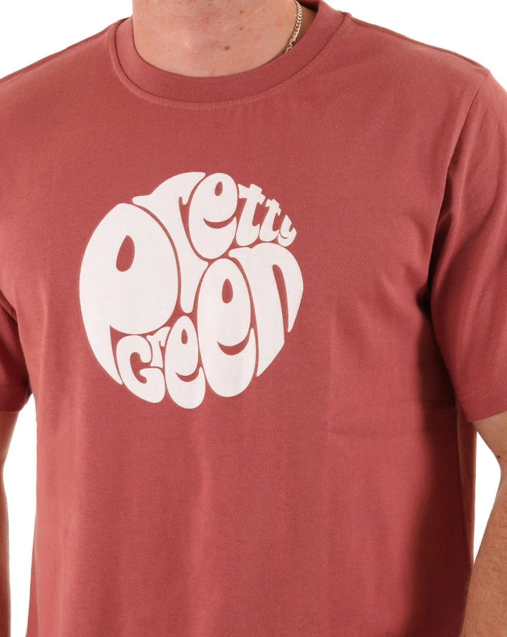 Pretty Green Gillespie Logo T Shirt Ruby - Image 2
