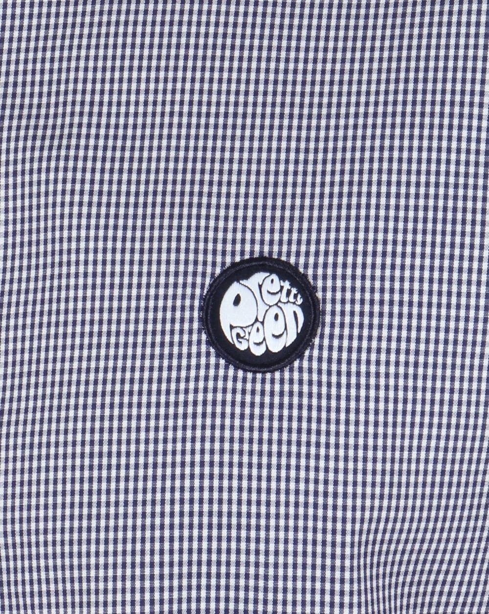 Pretty Green Glendale Short Sleeve Gingham Shirt Navy - Image 3