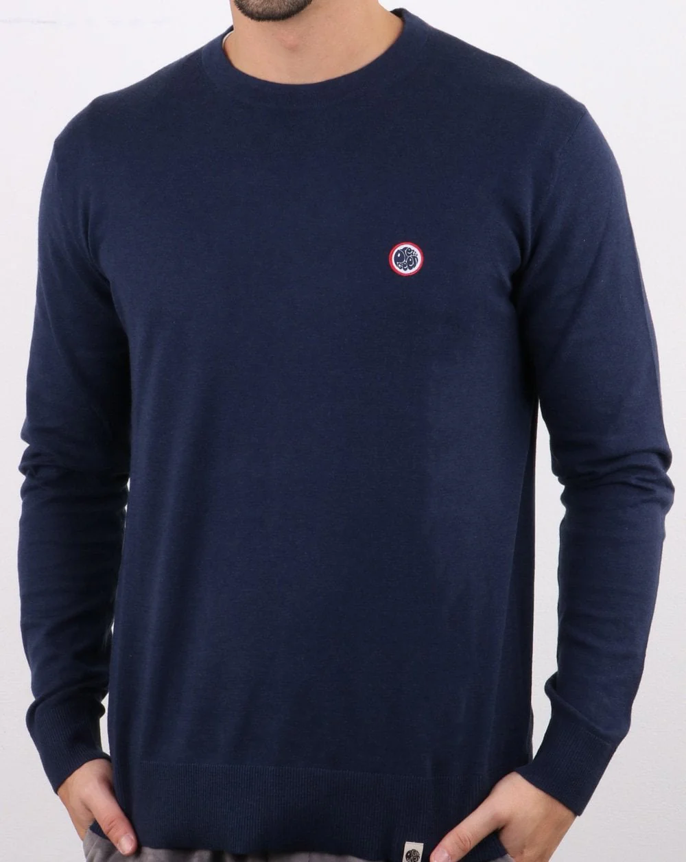 Pretty Green Hinchcliffe Crew Neck Jumper Navy