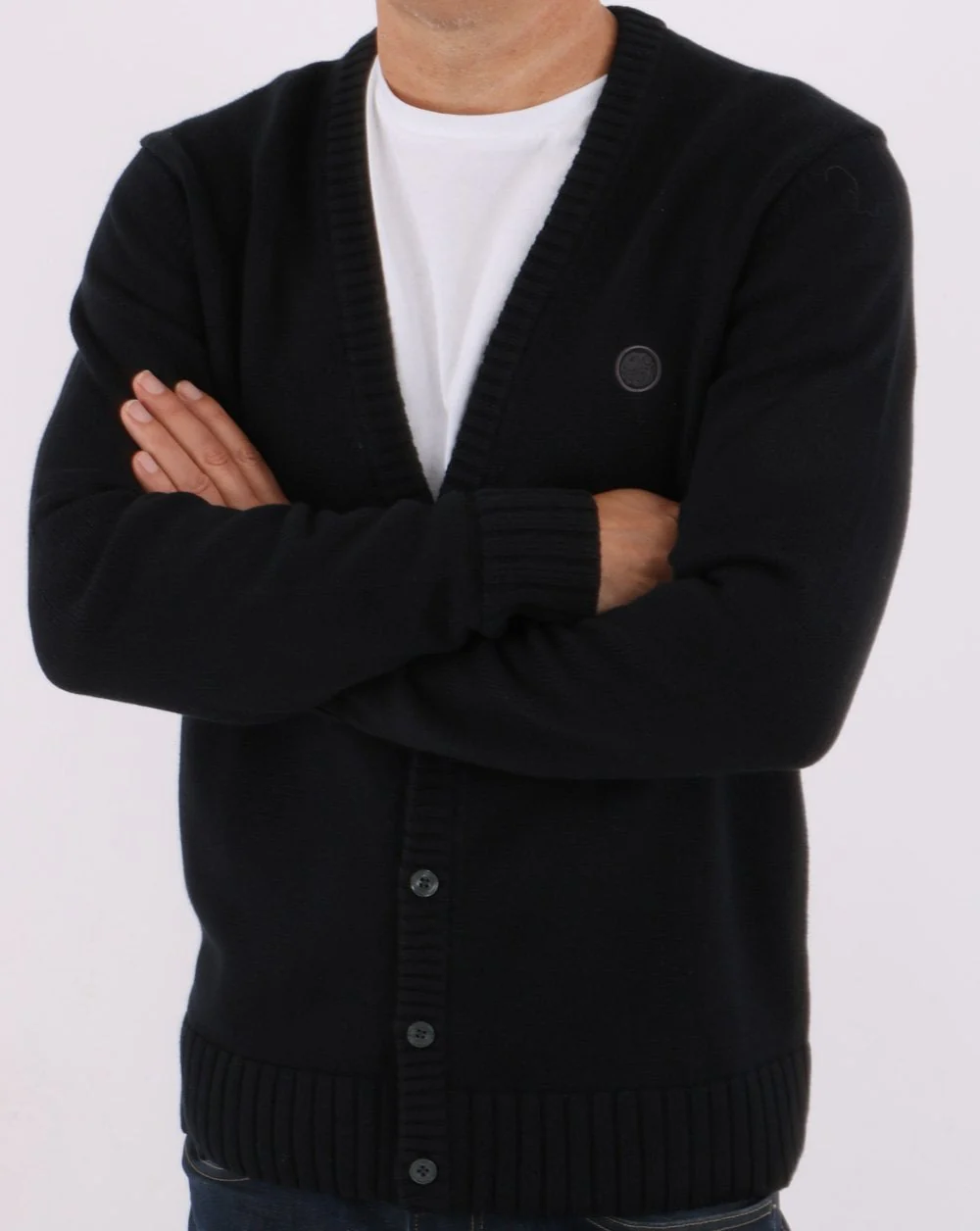 Pretty Green Knit Cardigan Black - Image 3
