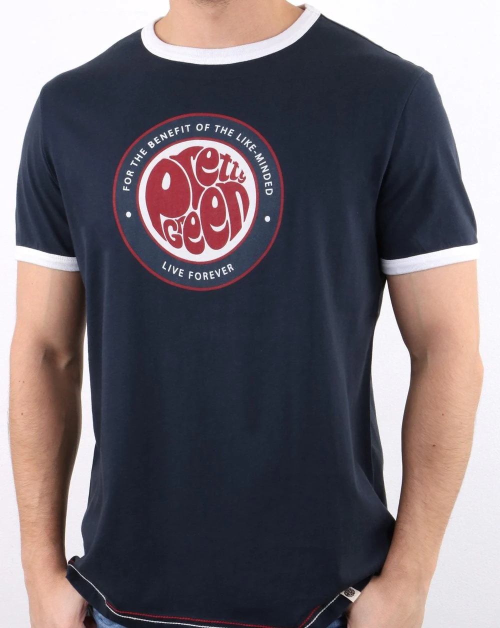 Pretty Green Likeminded Logo T-shirt Navy