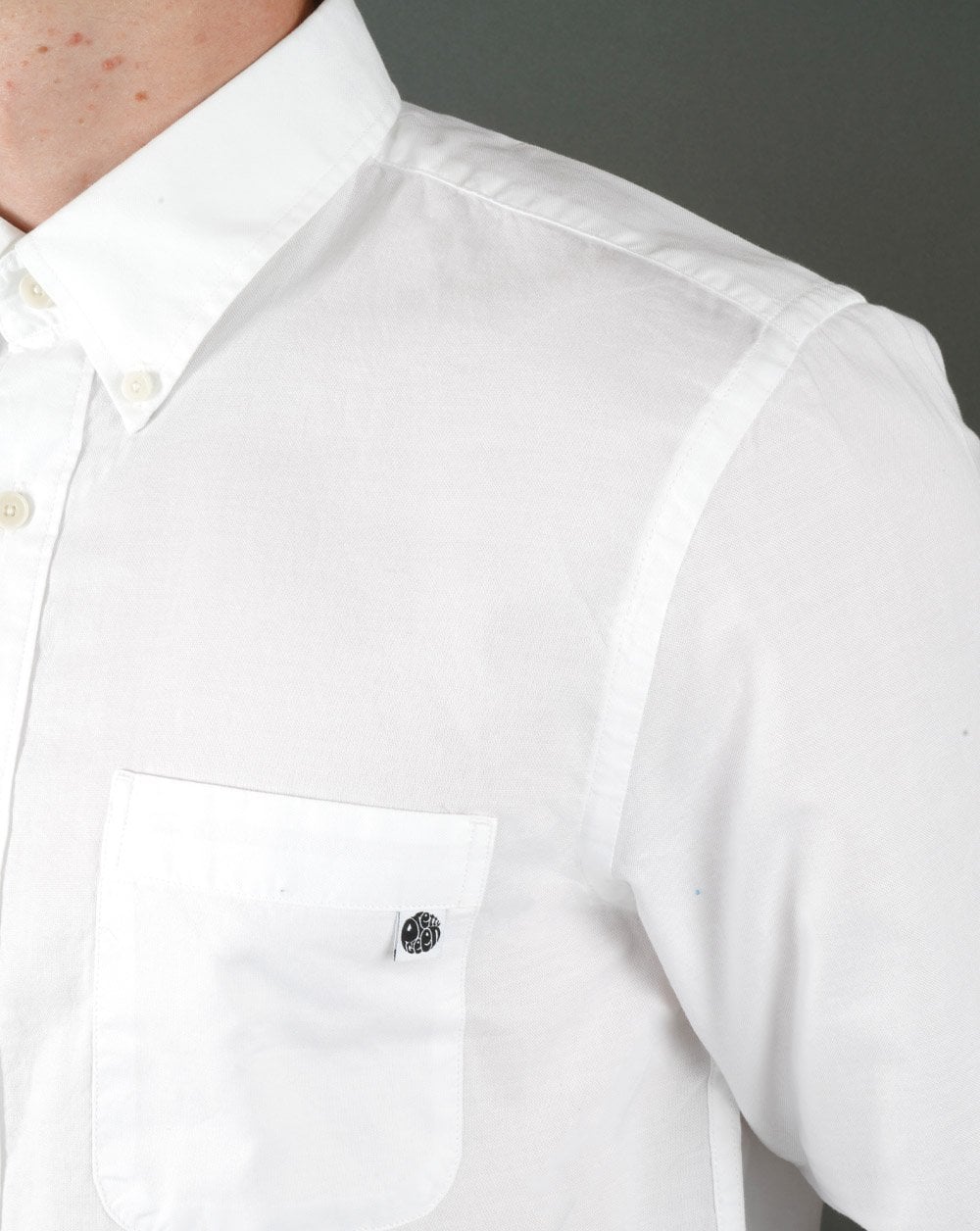 Pretty Green Oxford Long Sleeve Shirt White - Image 3