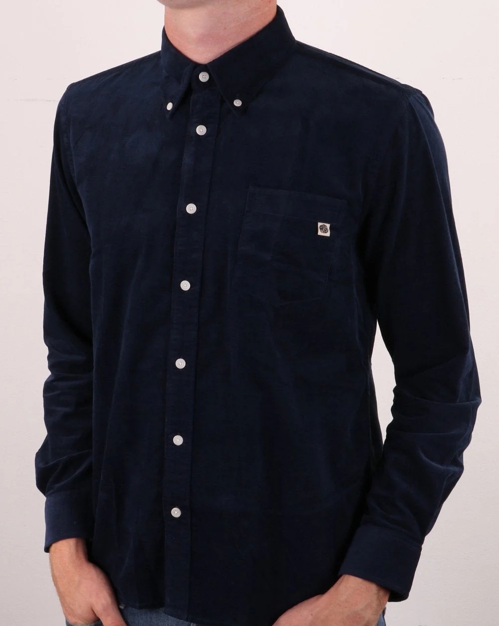 Pretty Green Standards Cord Shirt Navy