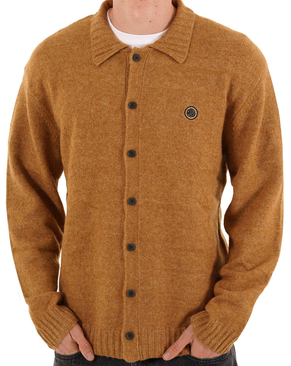 Pretty Green Whittaker Knit Shirt Tan