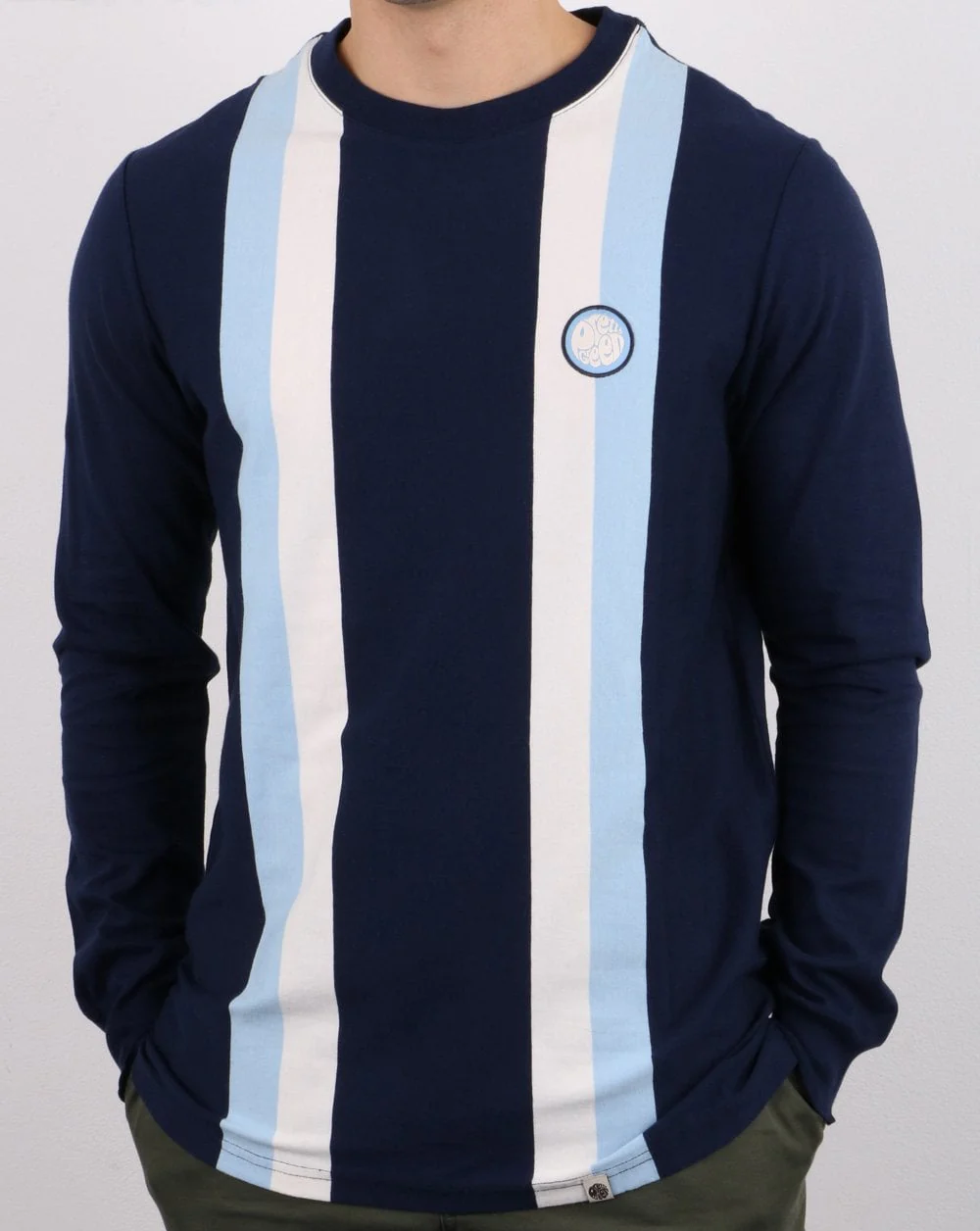 Pretty Green Workshop Long Sleeve T-shirt Navy