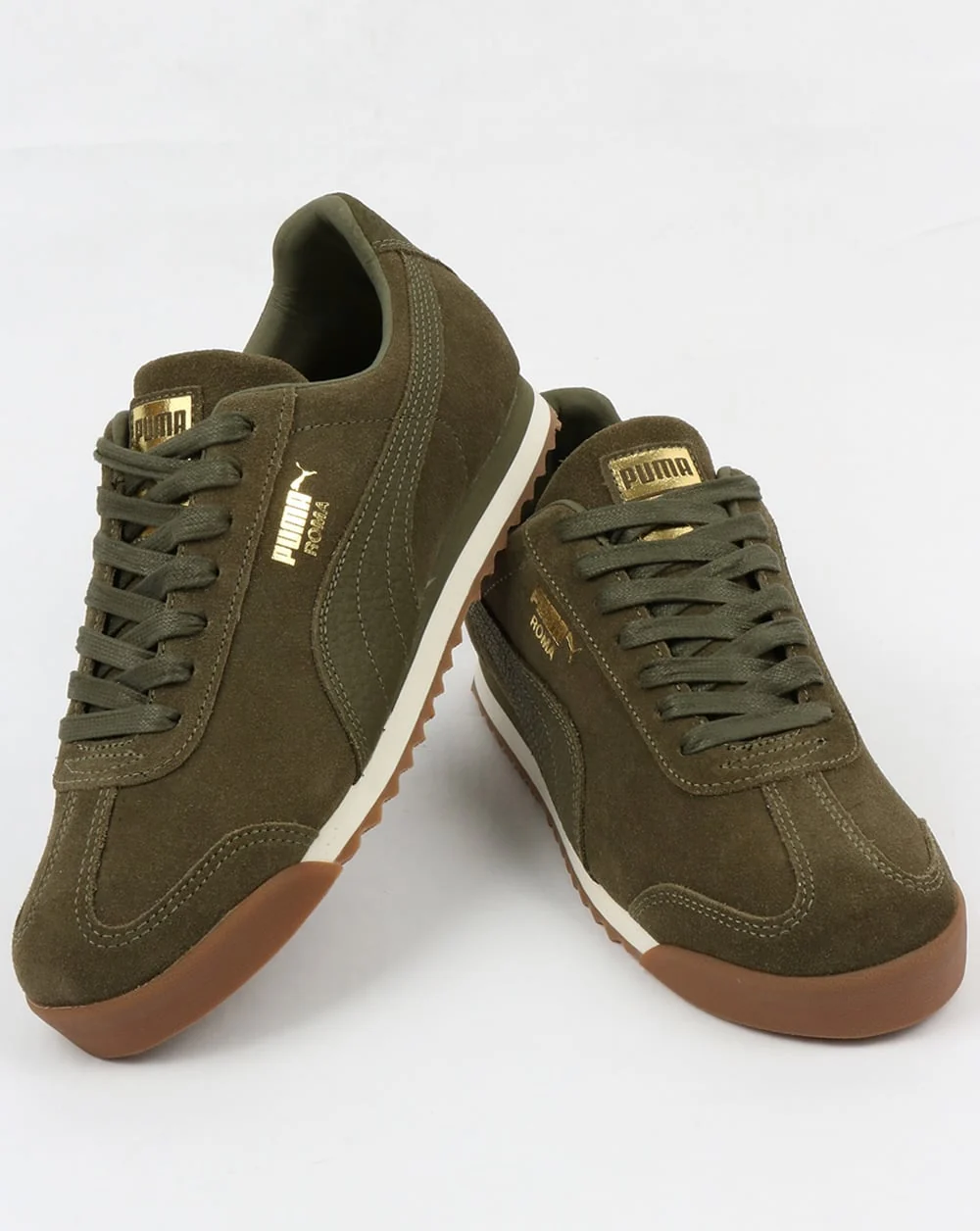 Puma Roma Trainers Premium Olive khaki - Image 3