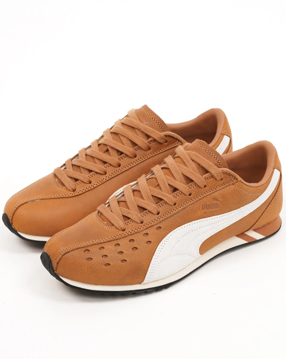 Puma Sprint Premium Trainers Tan - Image 3