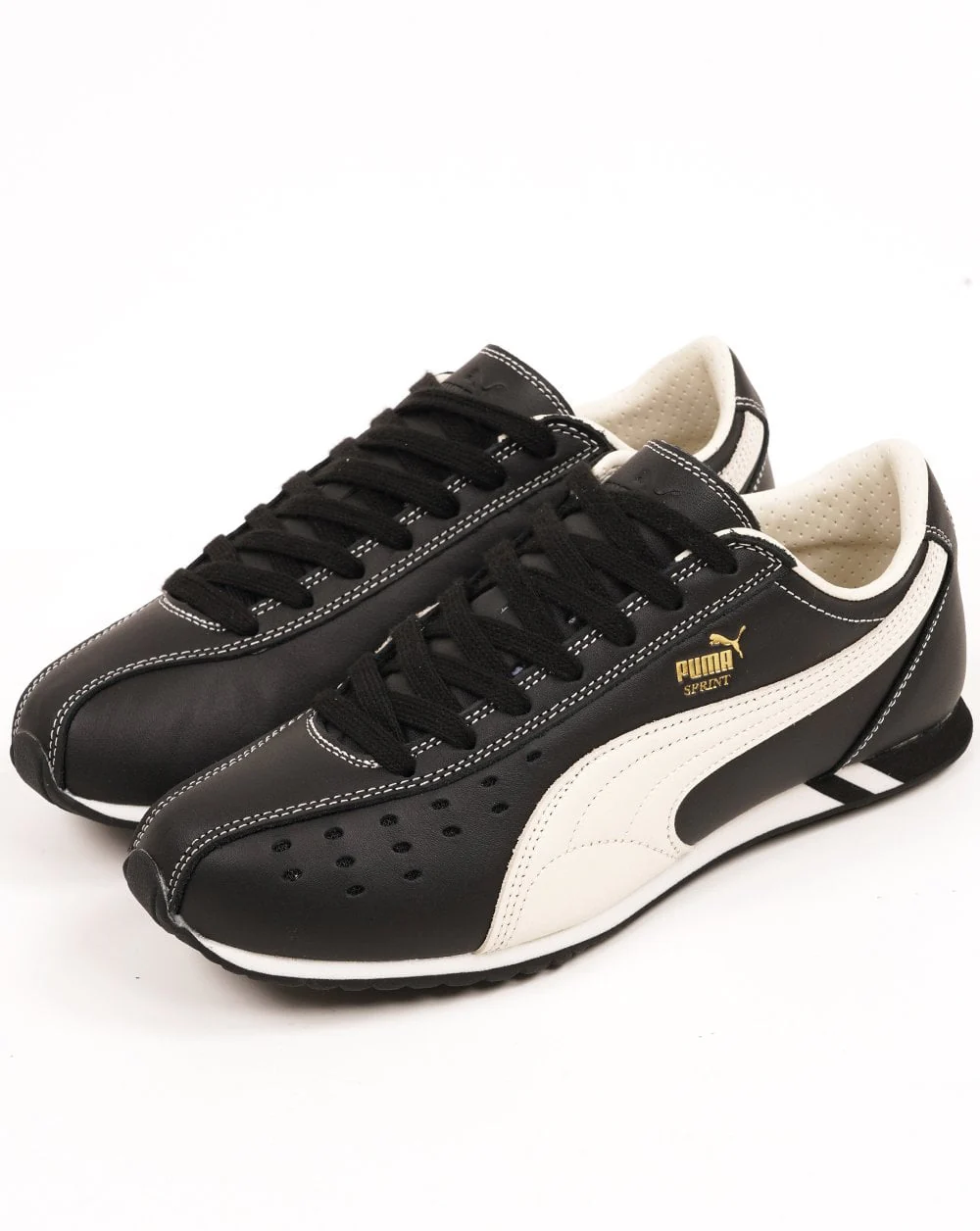 Puma Sprint Trainers Black/Whisper White - Image 2