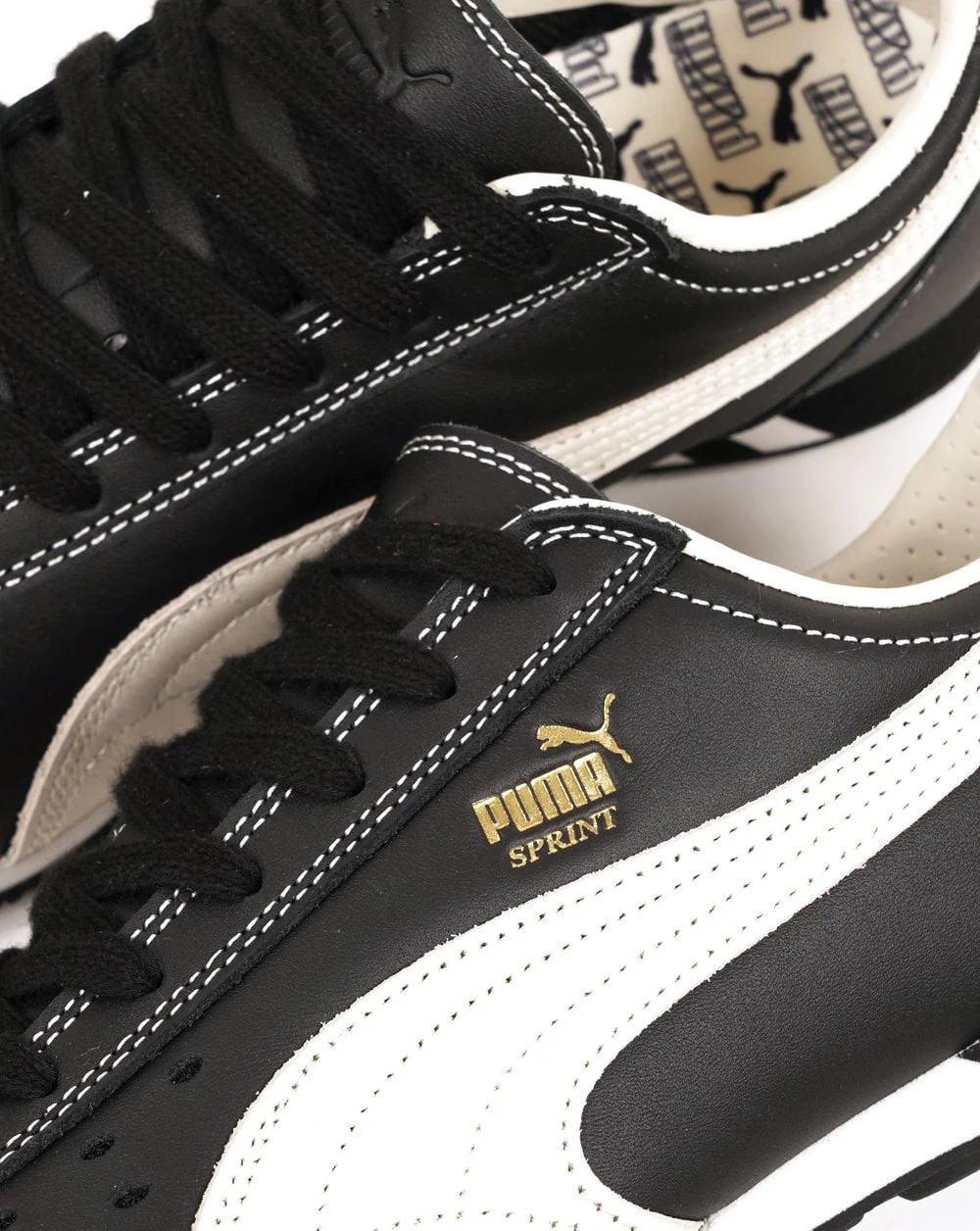 Puma Sprint Trainers Black/Whisper White - Image 3