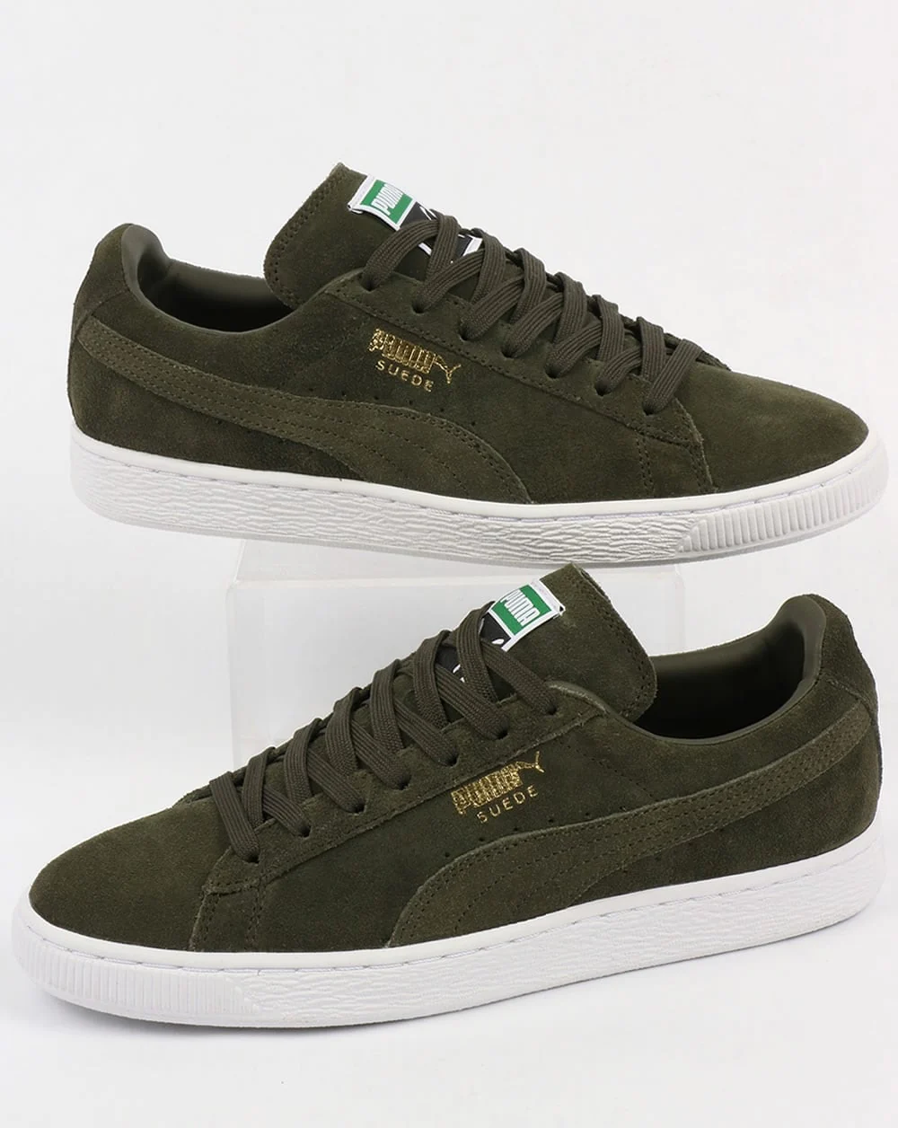 Puma Suede Classic Trainers Forest Night/White