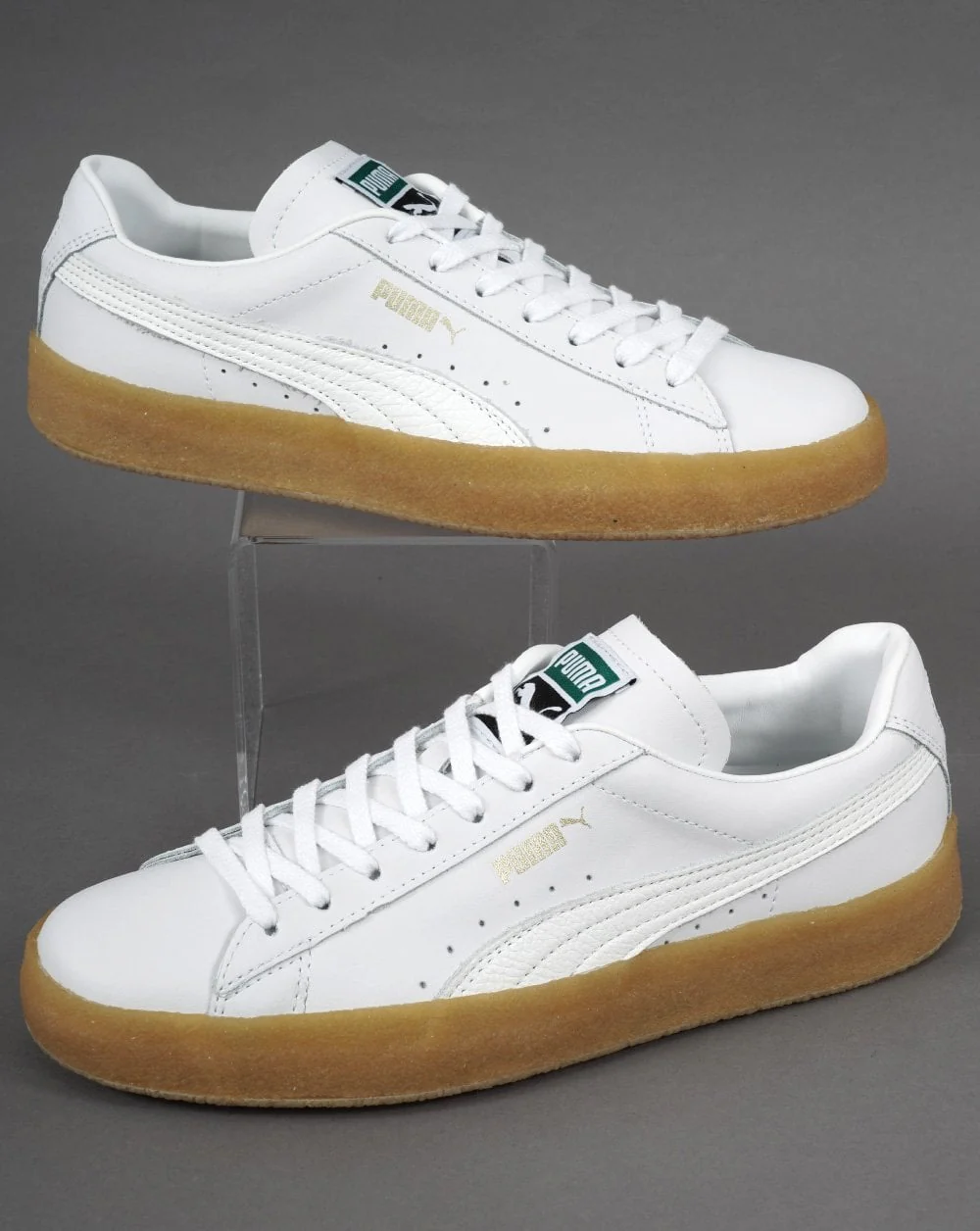 Puma Suede Crepe Trainers White Leather - Image 3